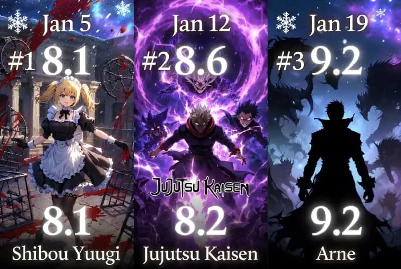 Winter 2026 Impressions: Shibou Yuugi de Meshi wo Kuu, Jujutsu Kaisen: The Culling Game, The Case Book of Arne